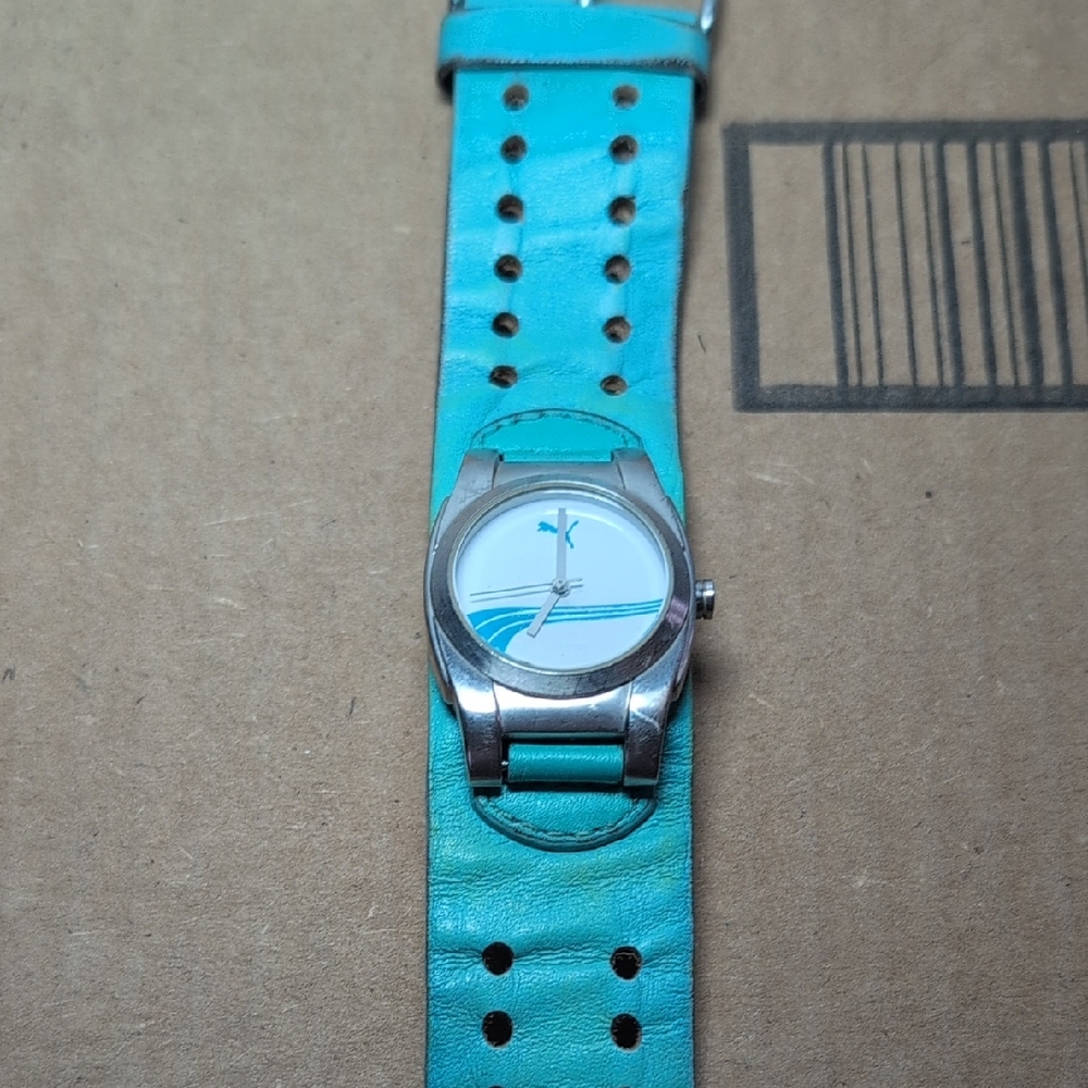 Puma Turquoise and Silver Watch